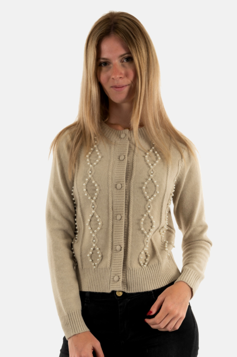 Gilets cardigans yes zee m069 ib00 0245 sabbia main product photo