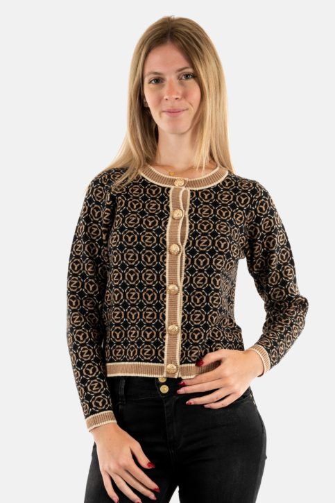Gilets cardigans yes zee m077 bj00 2801 variante nera main product photo