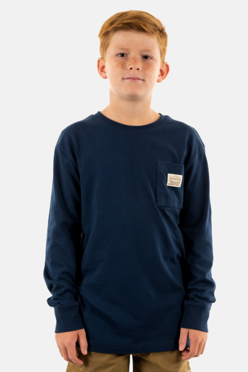 Tee shirts manches longues levi's® organic patch pocket c8d dress blues main product photo