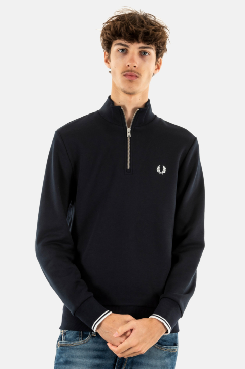 Sweat fred perry half zip 608 navy main product photo