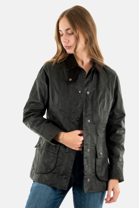 Blousons et vestes barbour beadnell wax jacket sg91 sage main product photo