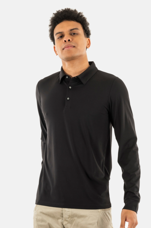 Polos manches longues Benson & Cherry guzeislg noir main product photo