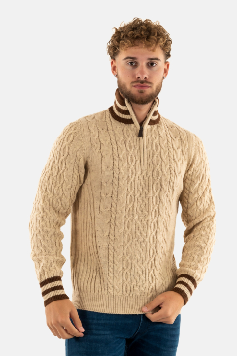 Pull hiver yes zee m848 ha00 0222 beige main product photo