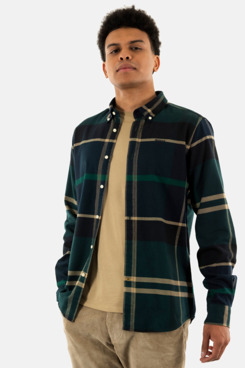 Chemise barbour iceloch tailored shirt tn23 green loch main product photo
