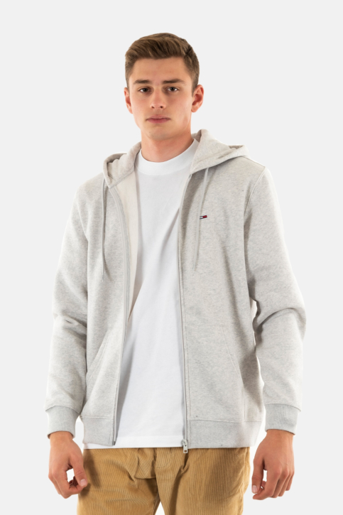 Sweat tommy jeans reg s flag pj4 silver grey heather main product photo
