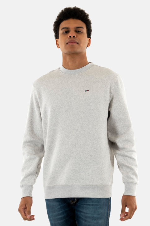 Sweat tommy jeans reg s flag crew pj4 silver grey heather main product photo