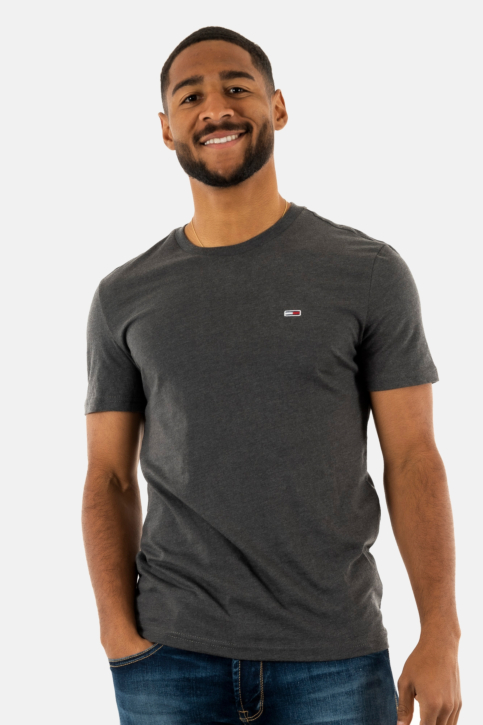 Tee shirt tommy jeans xslim jaspe pt2 washed black heather main product photo