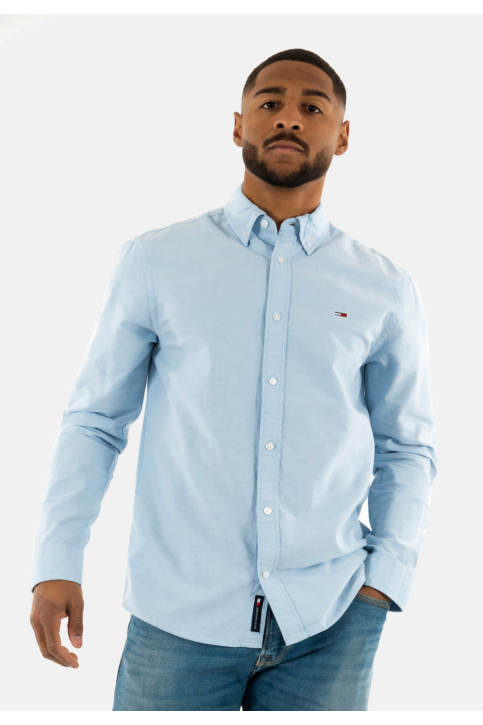 Chemise tommy jeans reg oxford c12 sugarplum blue main product photo