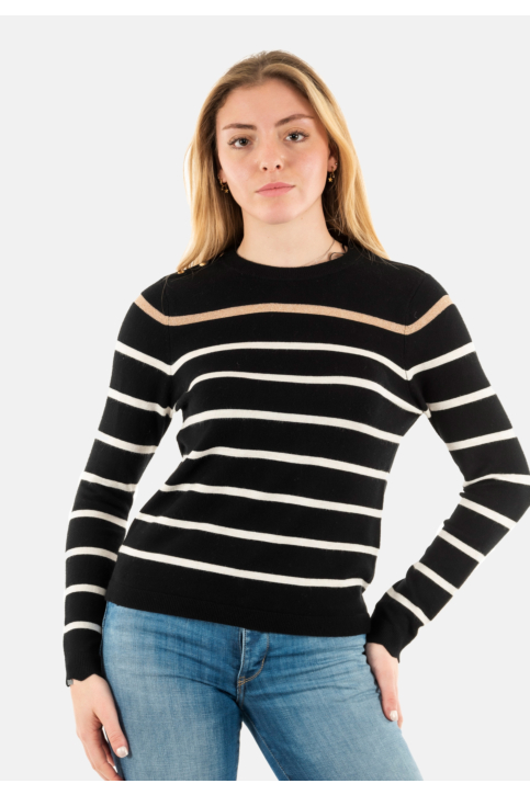 Pull leger only tita black toasted coco glitter/ecru mel main product photo