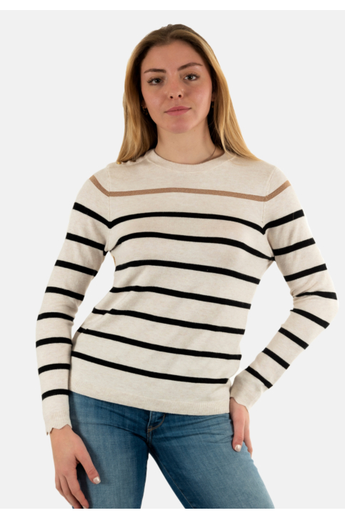 Pull leger only tita ecru mel/toasted coco glitter/black main product photo