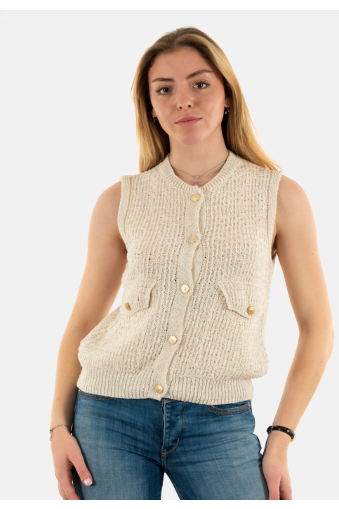 Gilets cardigans only celeste birch silver glitter main product photo