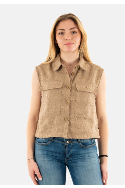 Gilets sans manche Le Temps Des Cerises arley 1225 wild beige main product photo