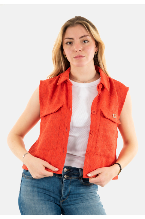 Gilets sans manche Le Temps Des Cerises arley 4245 poppy red main product photo