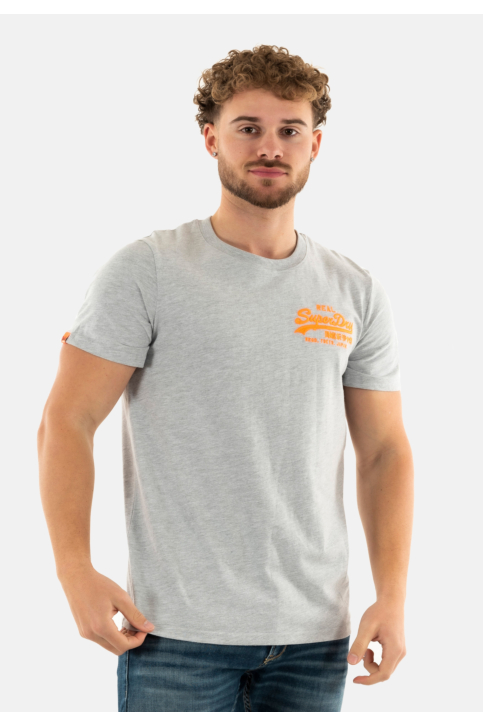 Tee shirt superdry vl embroidered relaxed hba mid grey marl main product photo