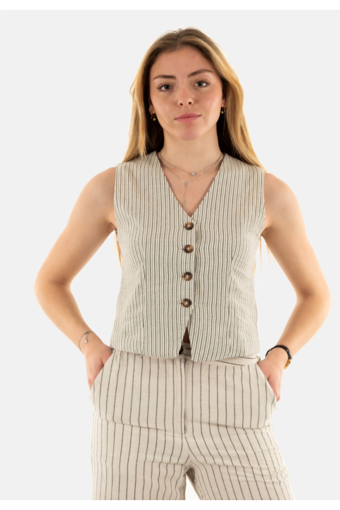 Gilets sans manche la petite etoile volie 11 rayure main product photo