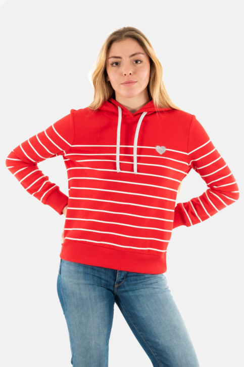 Sweat only adelle true red cloud dancer/emb. heart (silver) main product photo