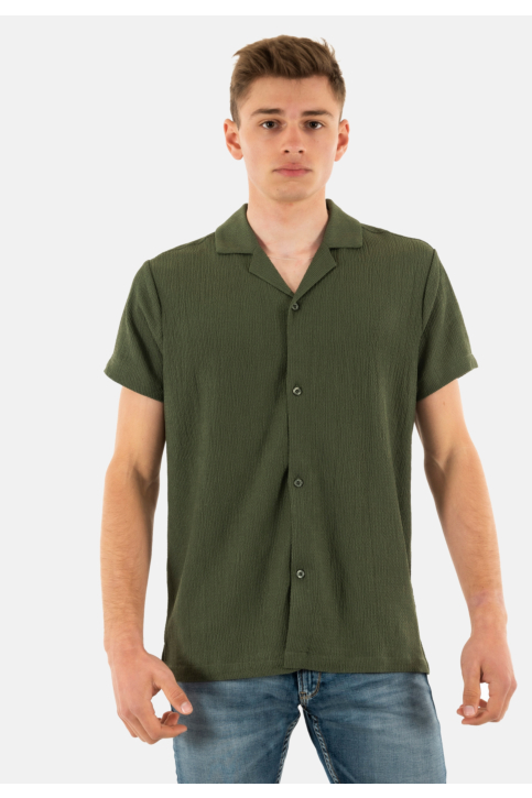 Chemise manches courtes Le Temps Des Cerises velab 9123 kaki main product photo