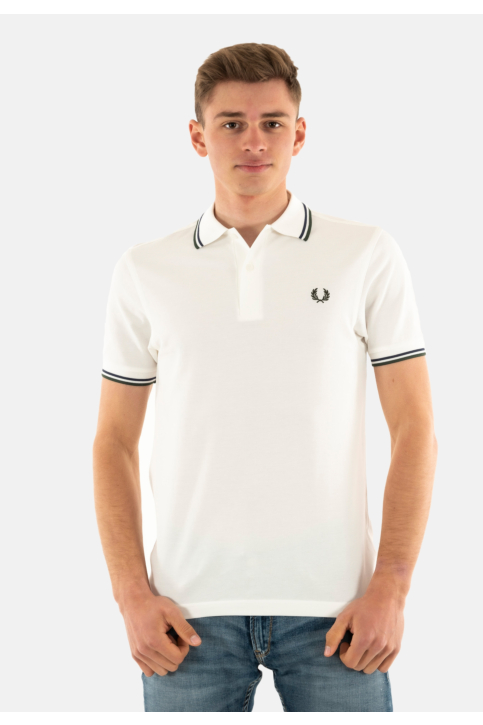 Polos fred perry mm3600 y23 swhit/tnsbl/crtg main product photo