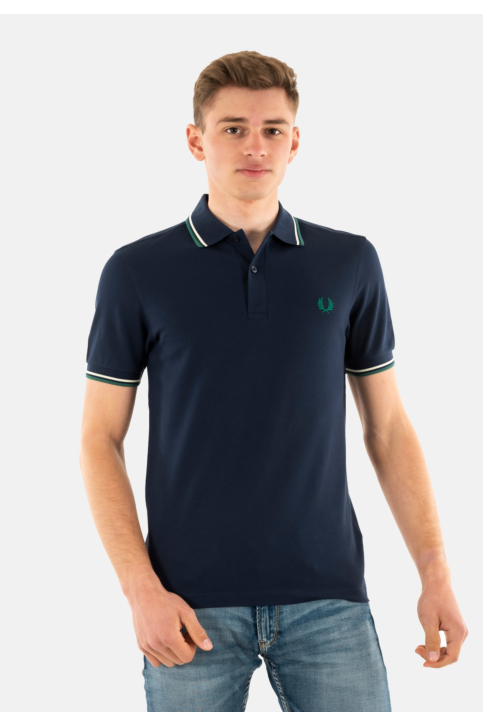 Polos fred perry mm3600 y30 drkcr/lecr/lblgr main product photo