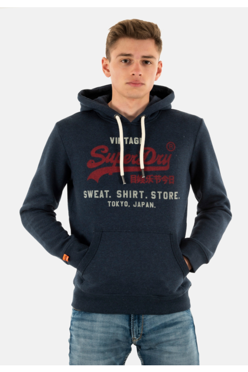 Sweat superdry vl heritage relaxed 6uh trench navy marl main product photo