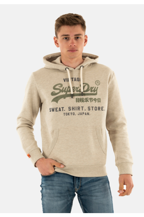 Sweat superdry vl heritage relaxed 2bh pelican beige marl main product photo
