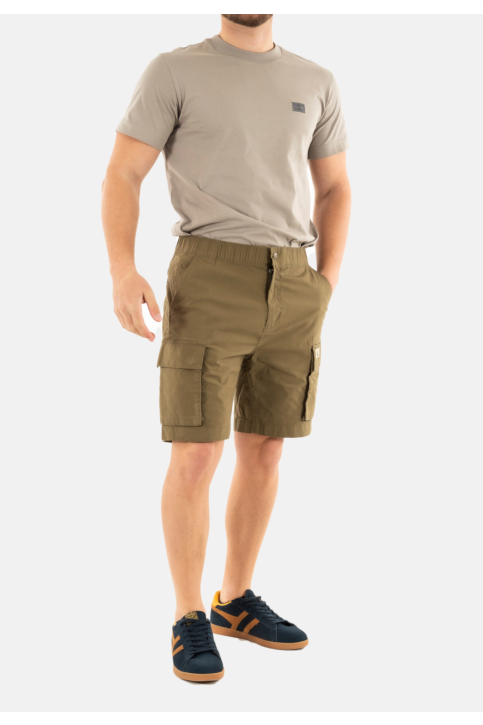 Shorts bermudas calvin klein jeans washed cargo pfq stone gray main product photo