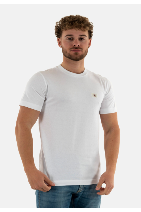 Tee shirt calvin klein jeans woven label regular yaf bright white main product photo