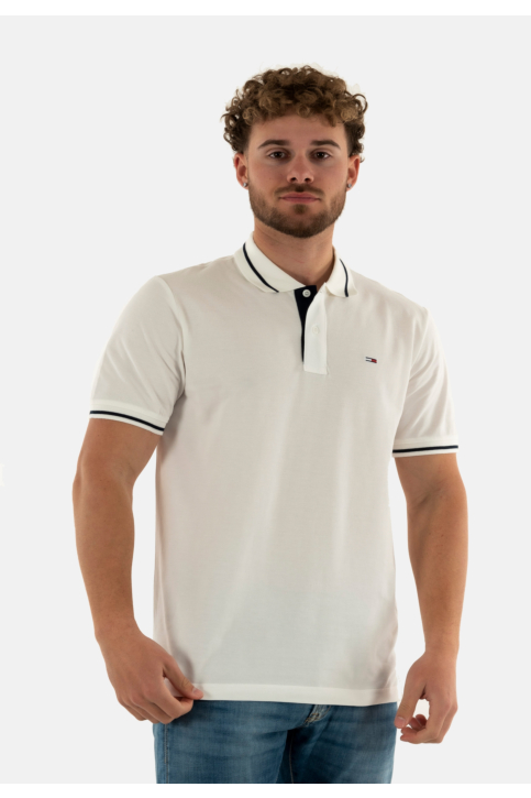 Polos tommy jeans reg tipped ybl ecru main product photo