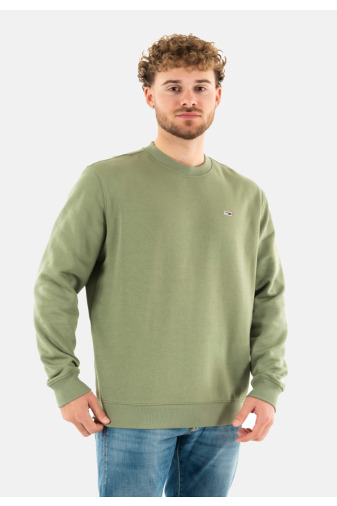 Sweat tommy jeans reg s flag crew mr6 aruba green main product photo