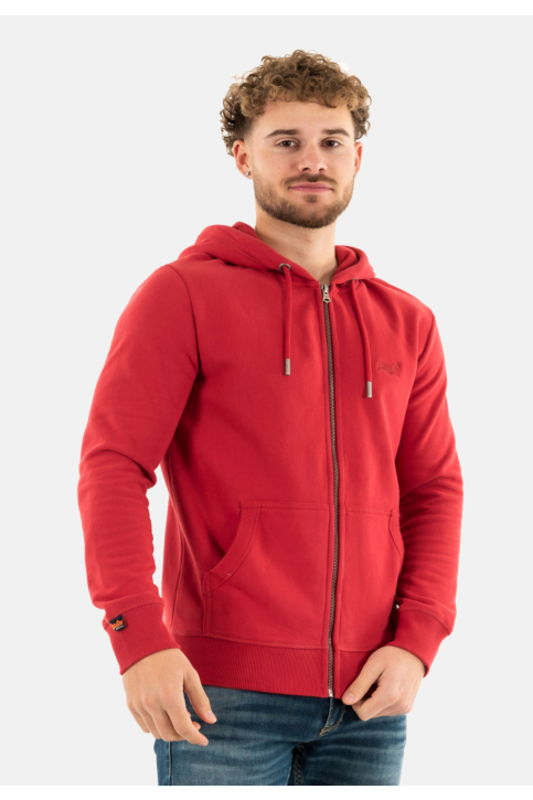 Sweat superdry essential logo zip e9b prep red main product photo