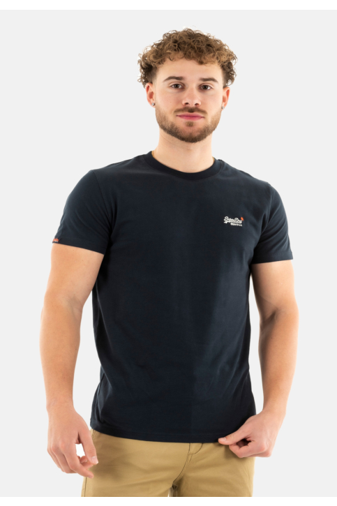 Tee shirt superdry essential contrast emb 98t eclipse navy main product photo