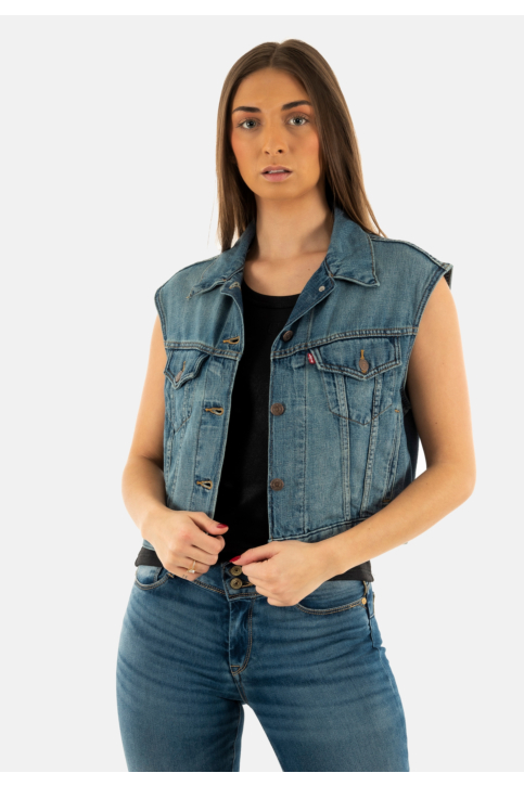 Gilets sans manche levi's® shrunken 90s 0001 stop flaxing vest main product photo