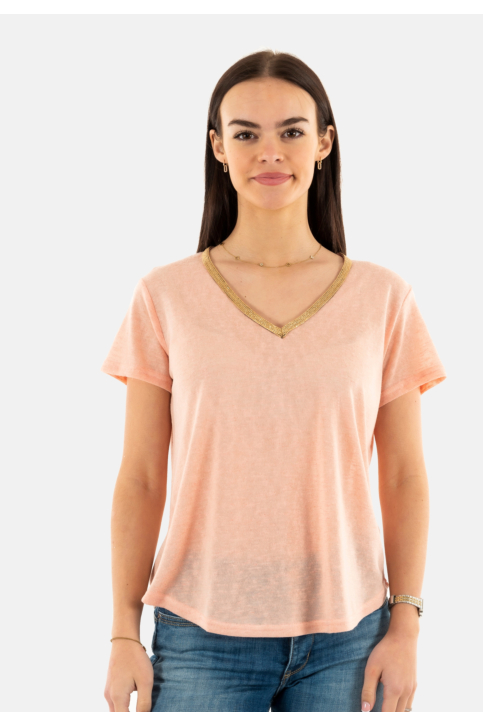 Tee shirt molly bracken t427dp peche main product photo