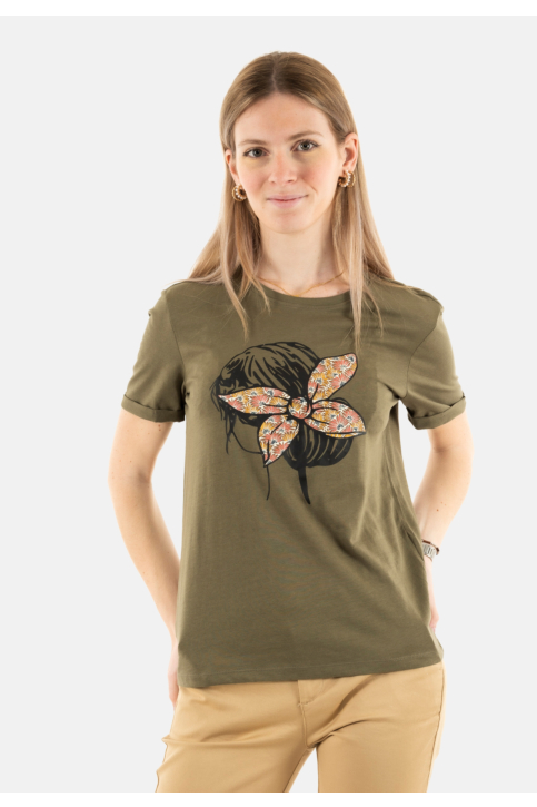 Tee shirt only carrie kalamata  girl flowery main product photo