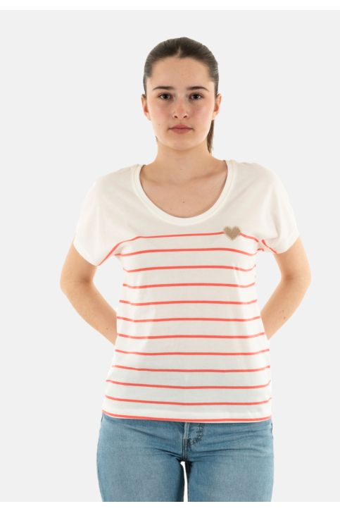 Tee shirt only emily cloud dancer dubarry/emb. heart main product photo