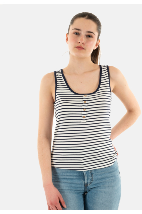 Debardeurs only devin cloud dancer navy blazer main product photo