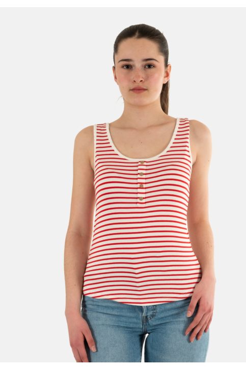 Debardeurs only devin cloud dancer high risk red main product photo