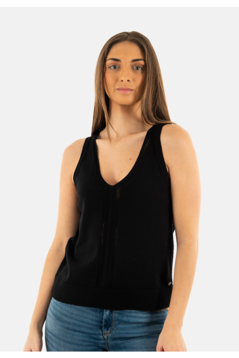 Debardeurs freeman t. porter daria pointelle pc55 12 black main product photo