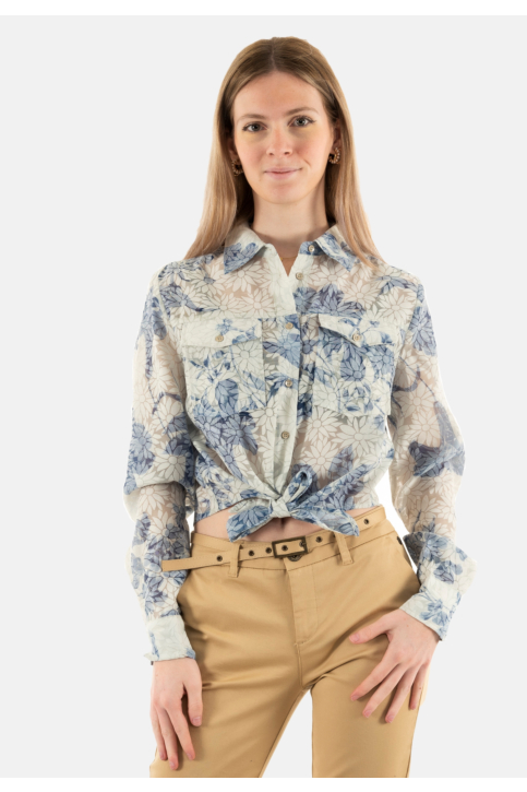 Chemisier guess jeans w5gh03 p8gz dreaming lilies prin main product photo