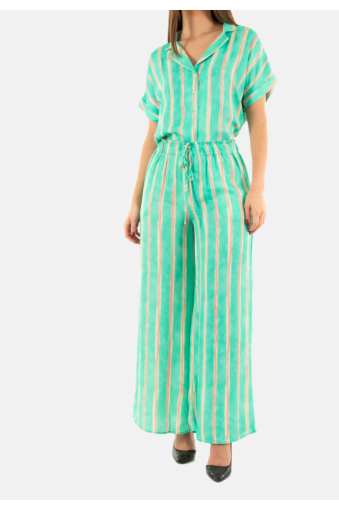 Pantalons freeman t. porter phandy crafty stripe cv12 f947 deep mint main product photo