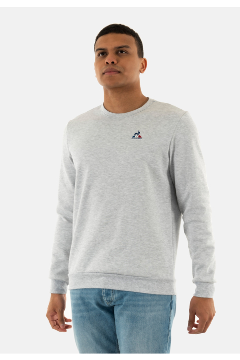 Sweat le coq sportif ess crew n°2 m gris chiné clair main product photo