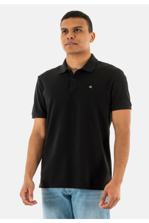 Polos calvin klein jeans ss monogram pique ub1 black main product photo