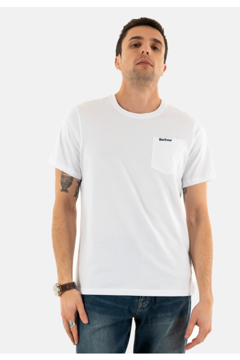 Tee shirt barbour langdon pocket t-shirt wh11 white main product photo