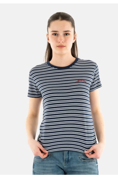 Tee shirt superdry essential logo str fitted 2jl richest navy stripe main product photo