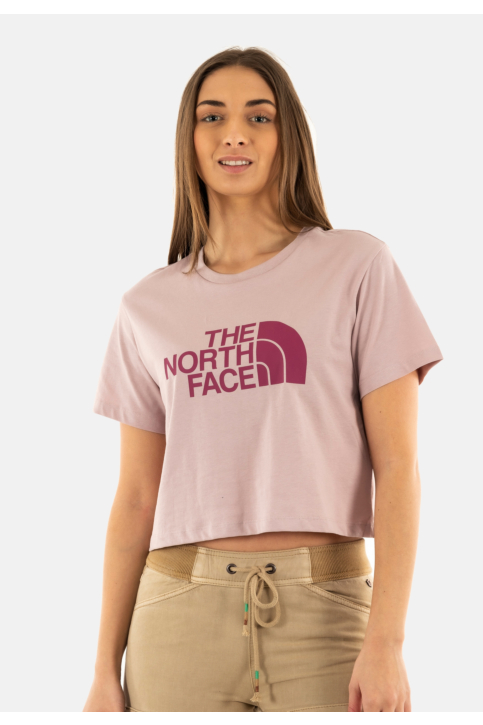 Tee shirt the north face ss easy relaxed cropped a1o metal pink/cybe main product photo