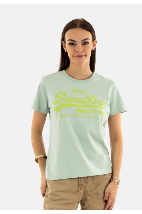 Tee shirt superdry vl neon slim sw1 harbour grey main product photo