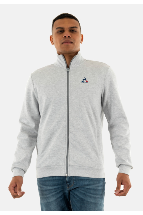 Sweat le coq sportif ess fz n°2 m gris chiné clair main product photo