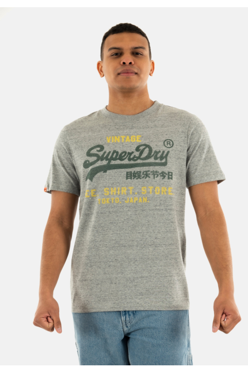 Tee shirt superdry vl classic relaxed xje flint grey grit main product photo