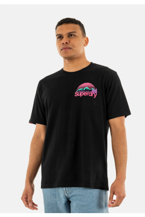 Tee shirt superdry cl great outdoors chest 02a black main product photo