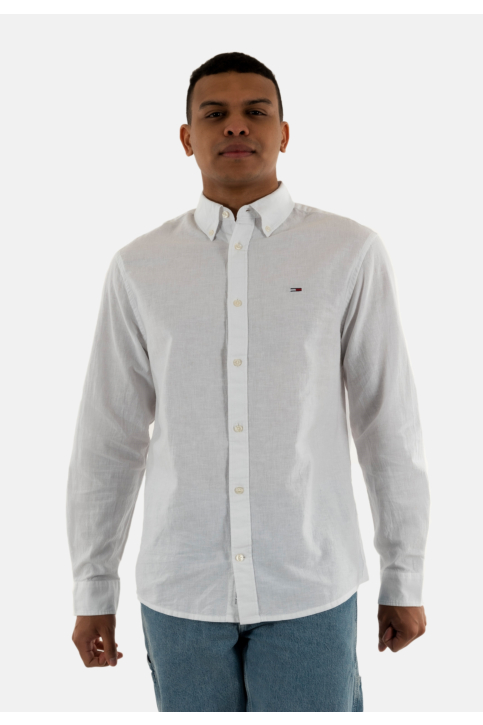Chemise tommy jeans reg linen blend ybl ecru main product photo